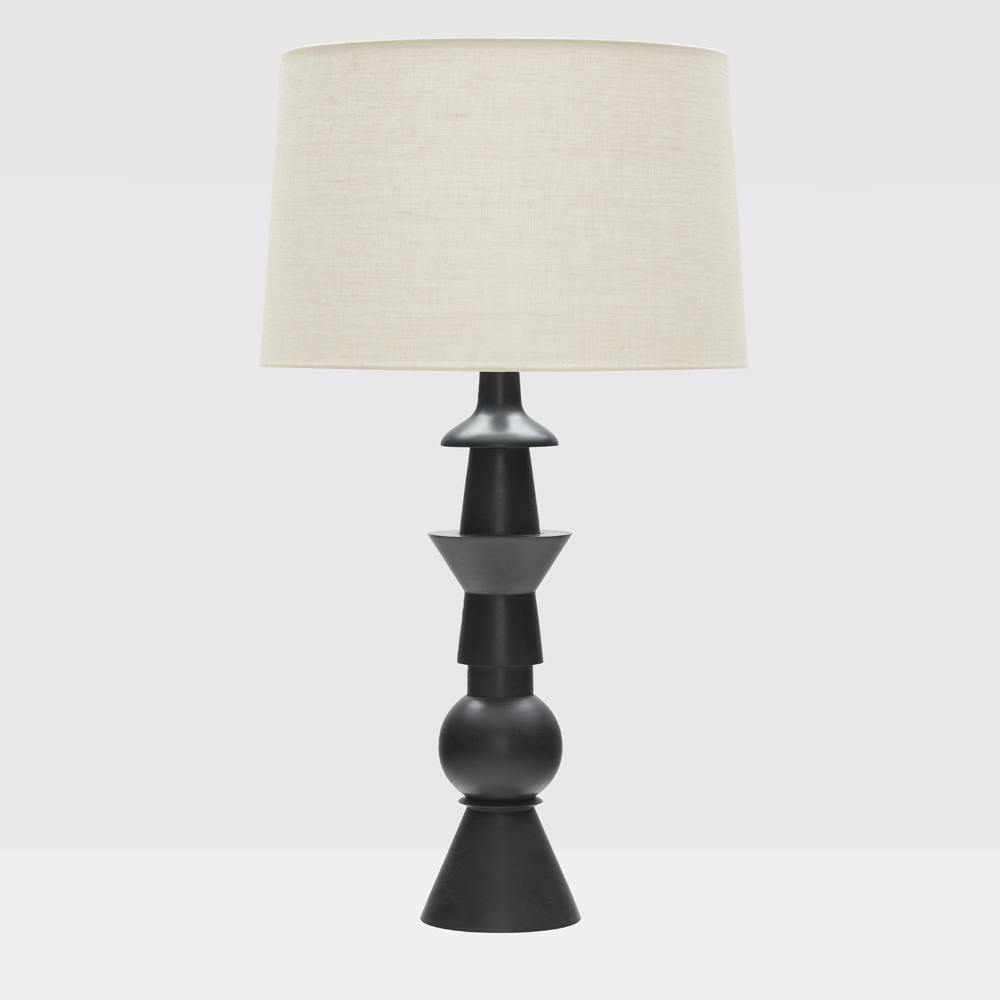 Nero Table Lamp 1, Black Plaster