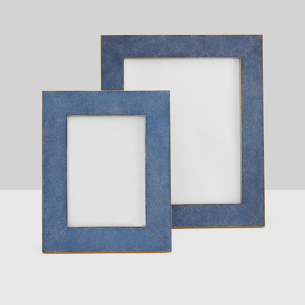 Blue Shagreen & Brass