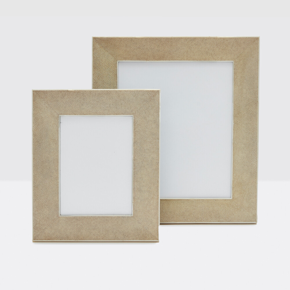 Photo Frame, Natural Shagreen & Bone