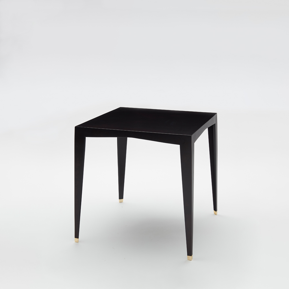 Alia Side Table, Ebony Beech, Brass