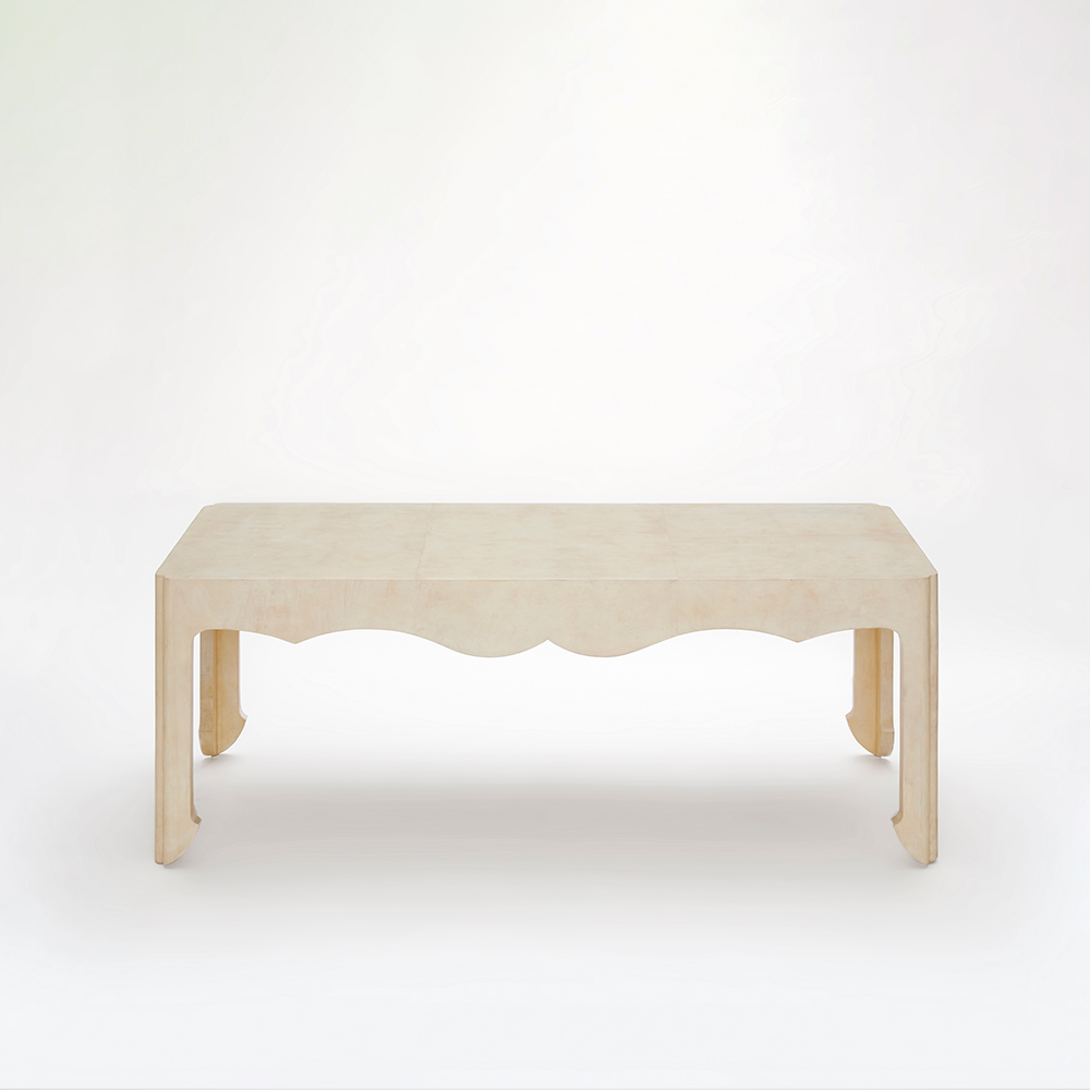 Coffee table with Shaped Detail_Parchment