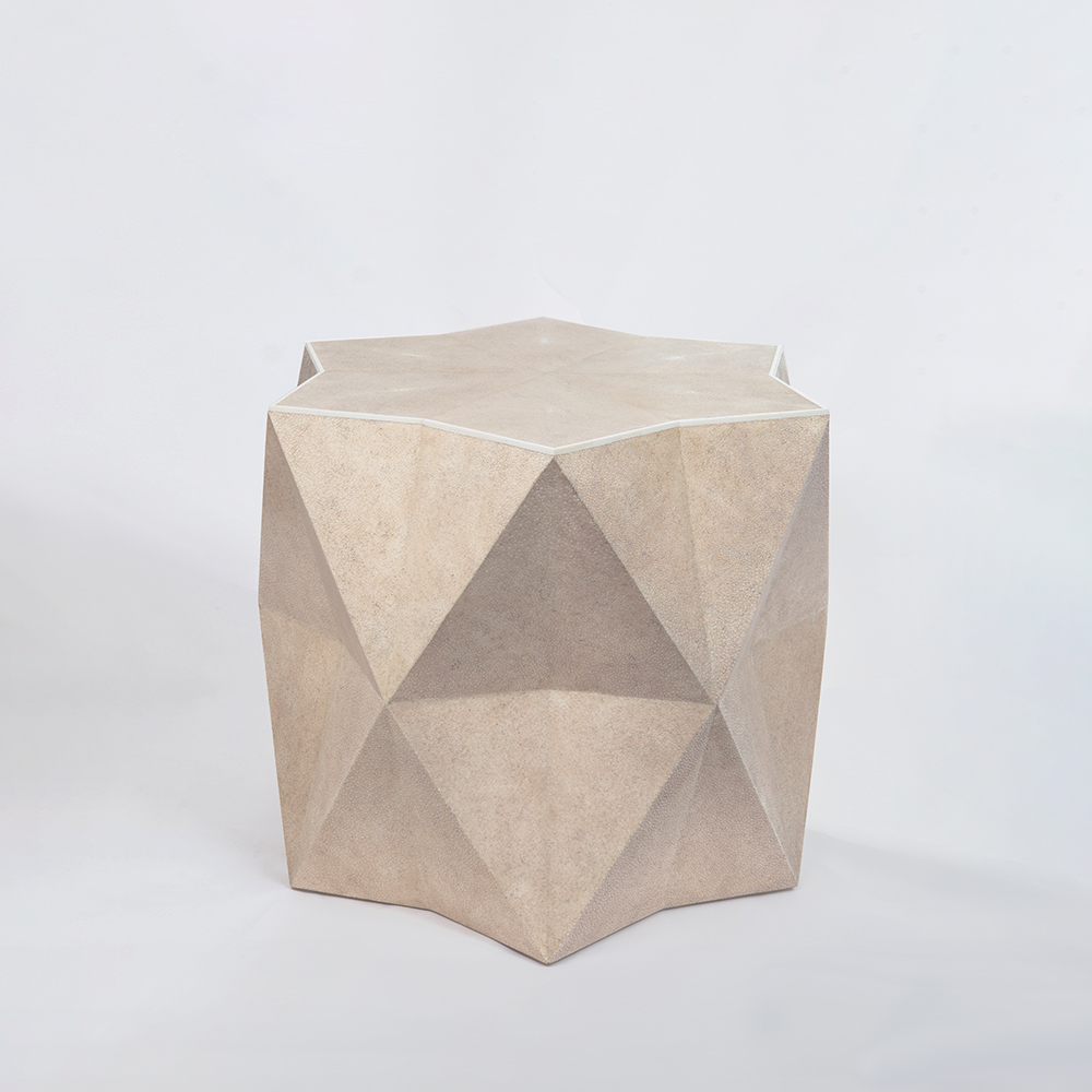 Star Side Table, Shagreen & Bone