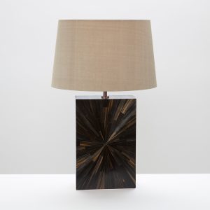 EBONY STRAW MARQUETRY LAMP